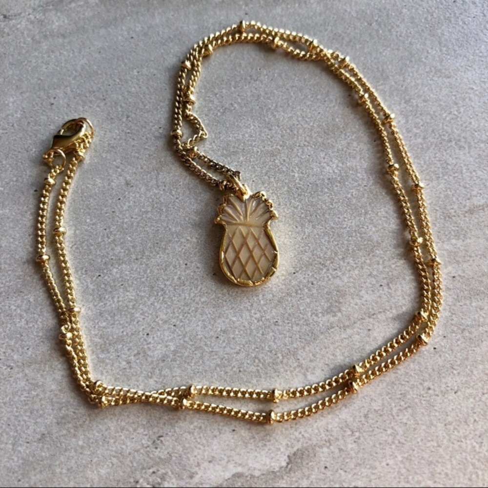 Carved Shell Pineapple Necklace